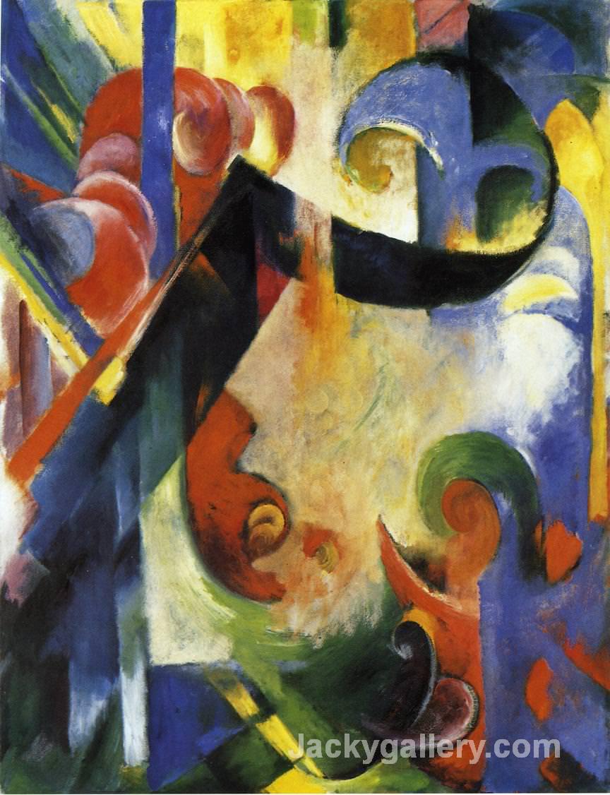 Broken Forms by Franz Marc paintings reproduction